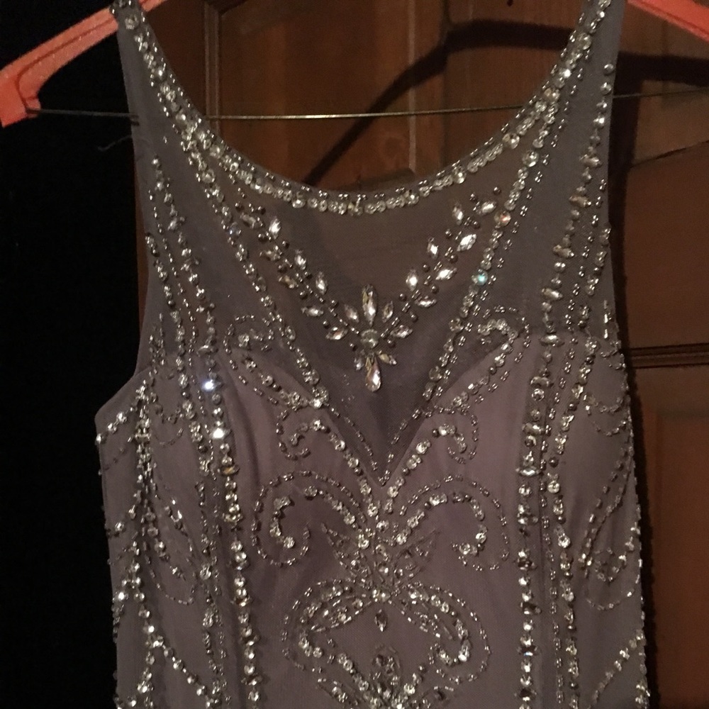 Grey Prom Dress - Picture 3 of 4